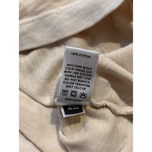 Cotton Citizen Tee Boxy XS Women's Cream Cropped Short Sleeve 100% Cotton - Picture 6 of 6